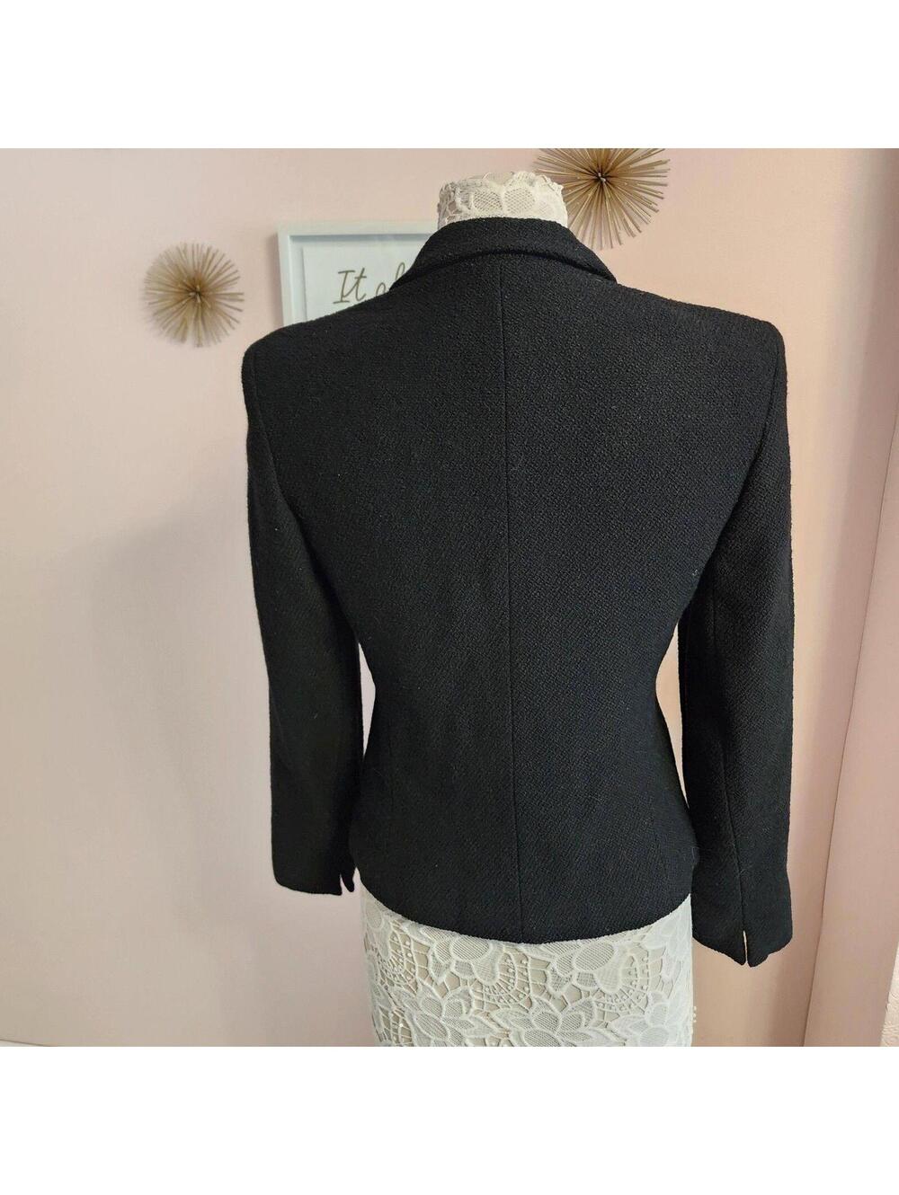 Vintage Jigsaw England Textured Black Blazer Jacket Women's Size 10 EUC - Picture 3 of 9